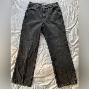 Garage black denim 90’s straight leg jeans size 7 short